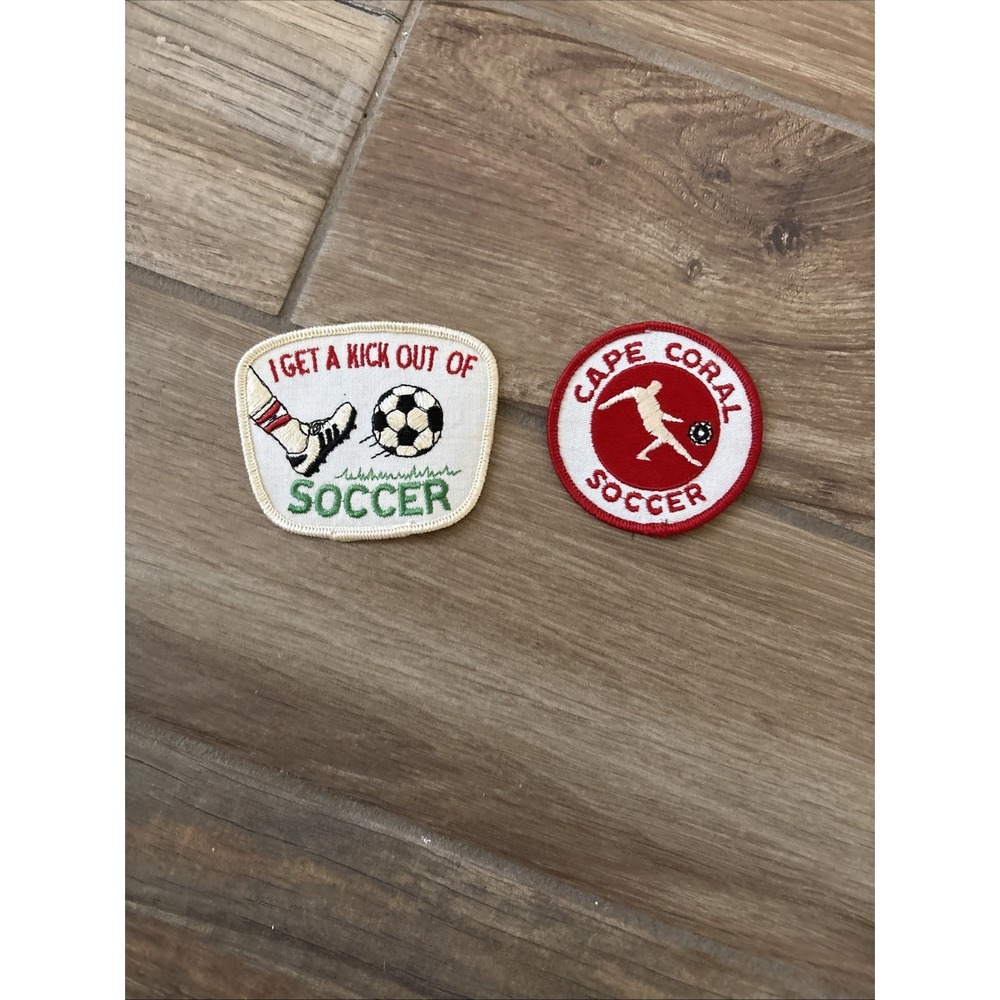 Vintage Youth Soccer Patches Lot Of 2 Cape Coral Soccer Retro Embroidered